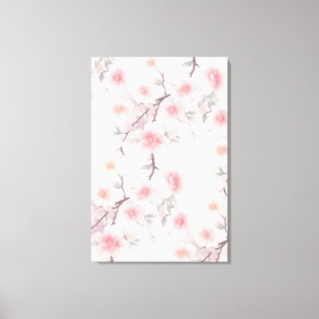 Toile Sakura, fleurs de cerisiers (Recto)