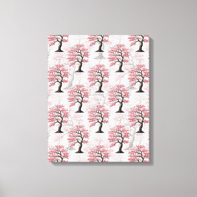 Toile Sakura Rose Cherry Fleur Arbre Design (Recto)