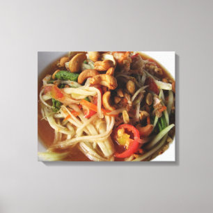 Toile Salade de Papaya épicée Ayutthaya [Som Tam] avec C