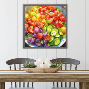 Toile Salade d'été en concombre de tomate de cerise colo