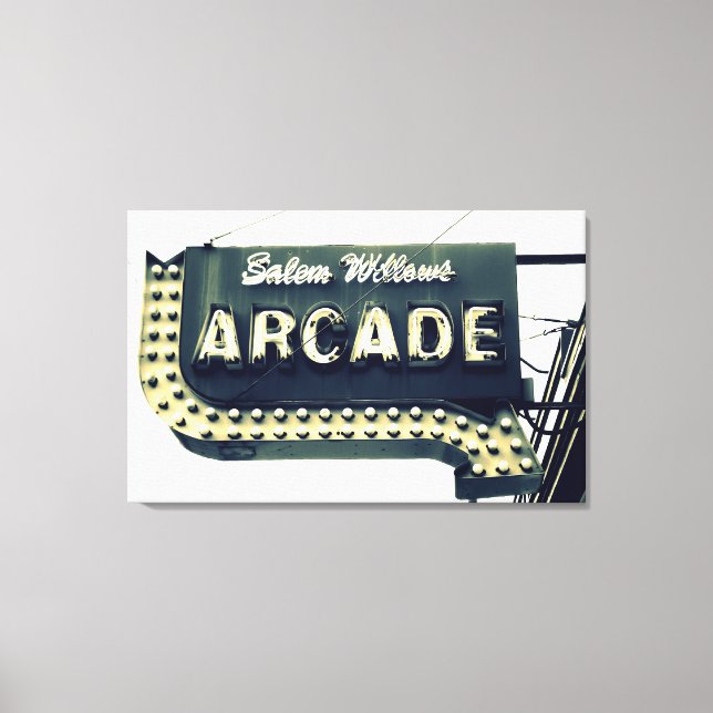 Toile Salem Willow Arcade Neon Sign Canvas (Recto)