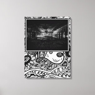 Toile Salle de bal noire et blanche