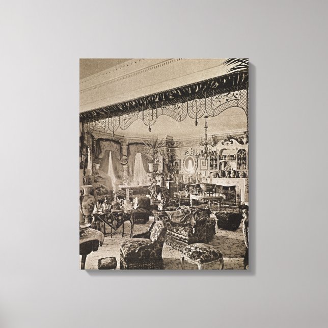 Toile Salle de dessin, Wickham Hall, Kent, 1897 (Recto)