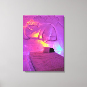 Toile Salle d'ours polaire à l'Hôtel de Glace, Québec, C