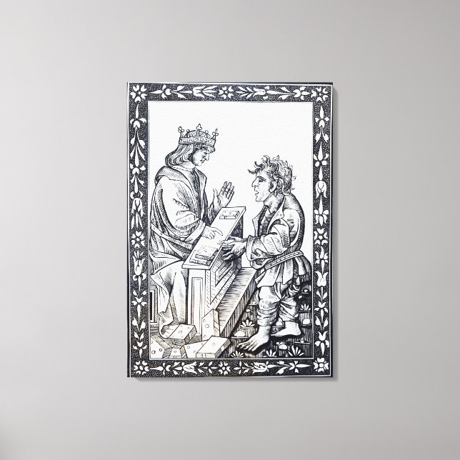 Toile Salomon et Marcoul, illustration de (Recto)