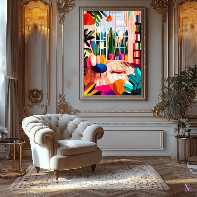 Toile Salon coloré dans le style fauviste (Créateur téléchargé)