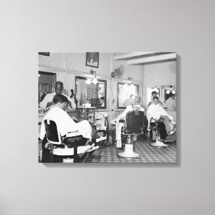 Toile Salon de coiffure Capitol, 1938. Photo ancienne