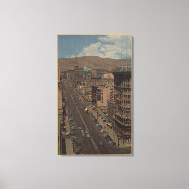 Toile Salt Lake City, Utah - Vue sur Main St. (Recto)