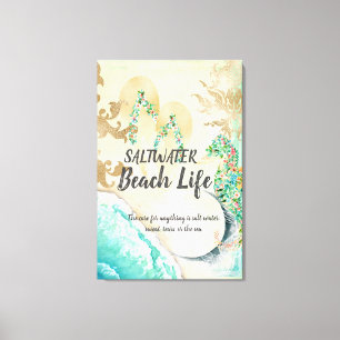 Toile Saltwater Beach Life Seahorse