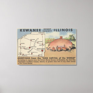 Toile Salutations du capital de porc du monde