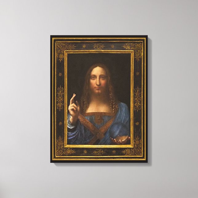Toile Salvator Mundi 1500 Leonardo da Vinci Canvas Impri (Recto)
