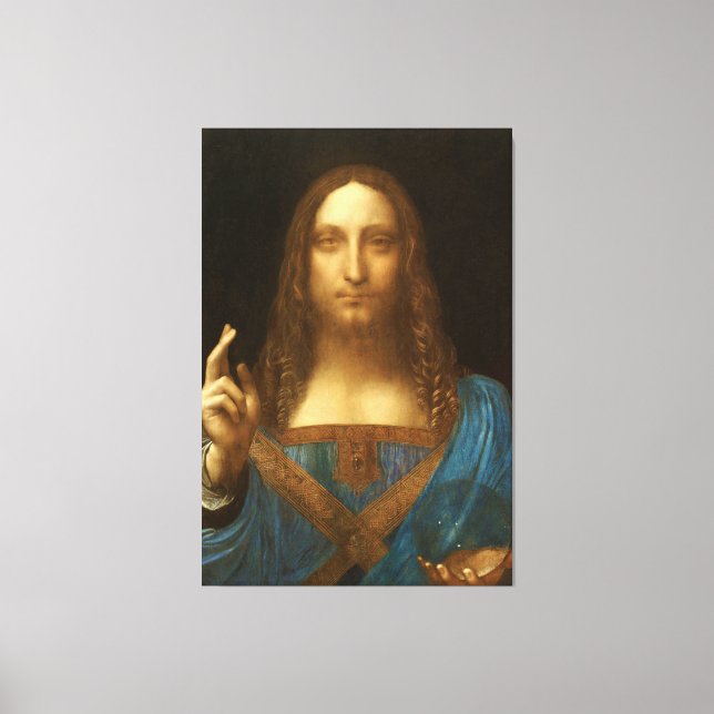 Toile Salvator Mundi par Leonardo da Vinci (c1500) (Recto)