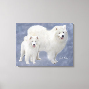 Toile Samoyed Art Emballée 24X18"