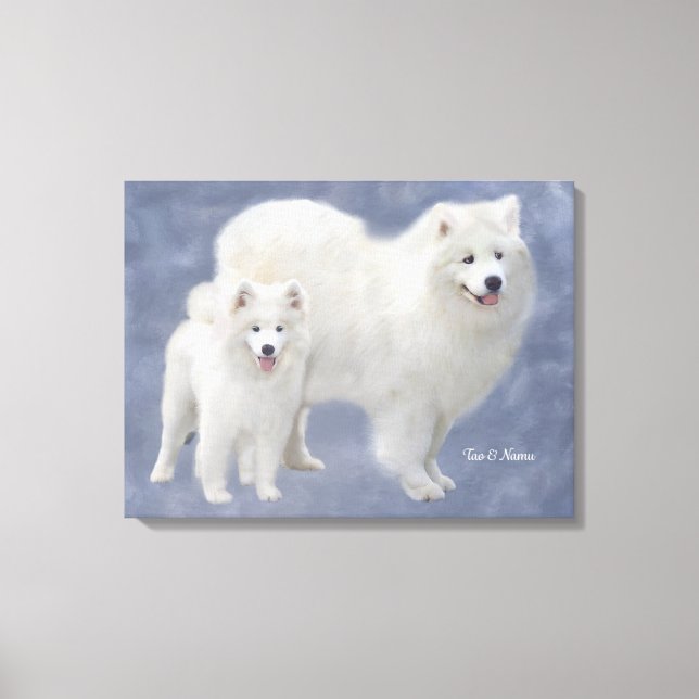 Toile Samoyed Art Emballée 24X18" (Recto)