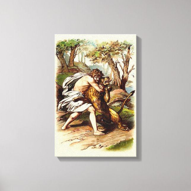 Toile Samson Et Le Lion (Recto)