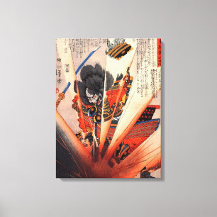 Toile Samurai explosif Peinture vers les années 1800