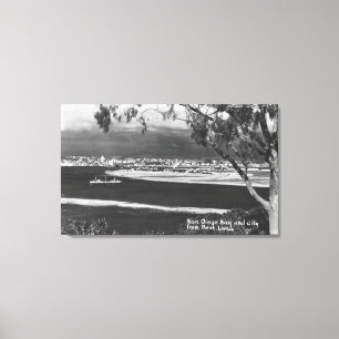 Toile San Diego, baie de CA et ville de Point Loma