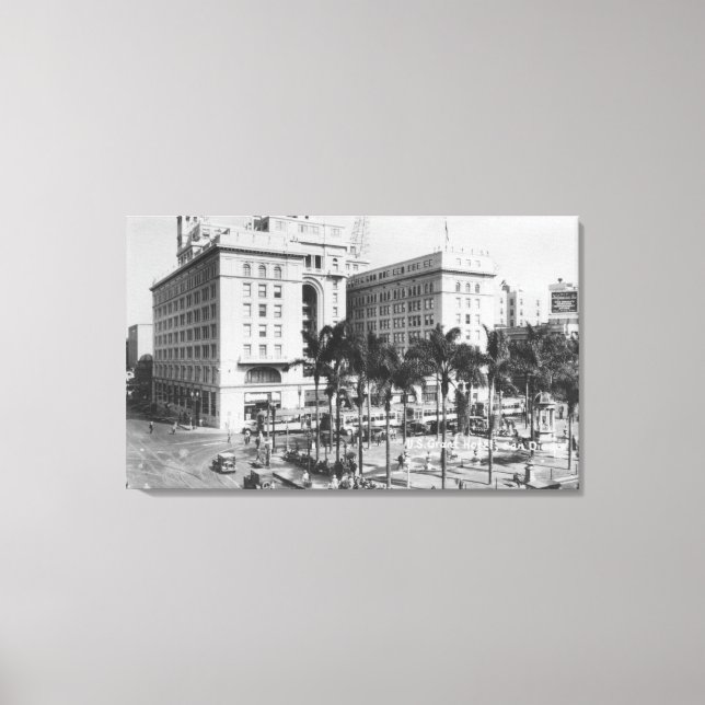 Toile San Diego, CA City Vue de US Grant Hotel (Recto)