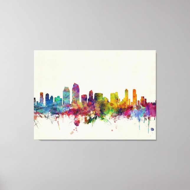 Toile San Diego California Skyline (Recto)