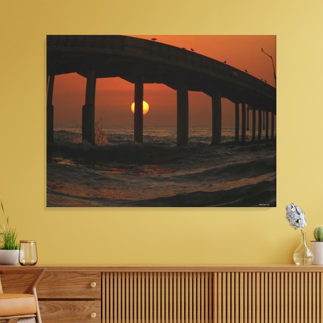 Toile San Diego California Sunset Ocean Beach Pier (Insitu(Salon))