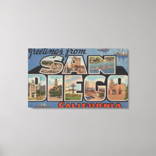 Toile San Diego, la Californie - grandes scènes 2 de