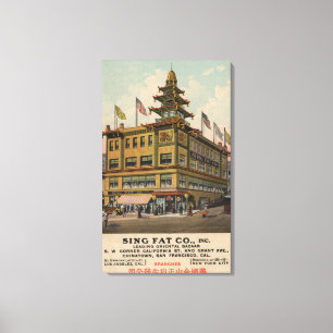 Toile San Francisco, CAChinatown AdSing grosse Cie.