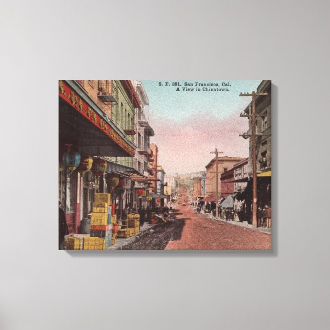 Toile San Francisco, CADirt Road Vue de Chinatown (Recto)