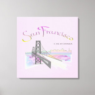 Toile San Francisco, Californie Couleurs arc-en-ciel