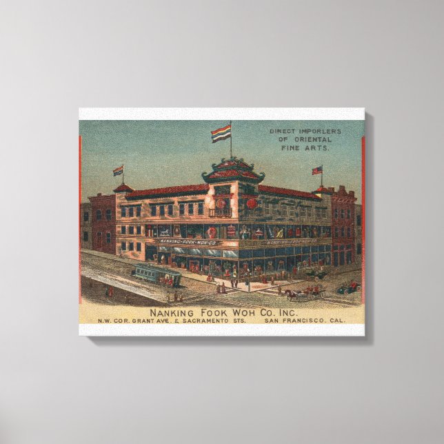 Toile San Francisco, CAView de Nanking Fook Co. (Recto)