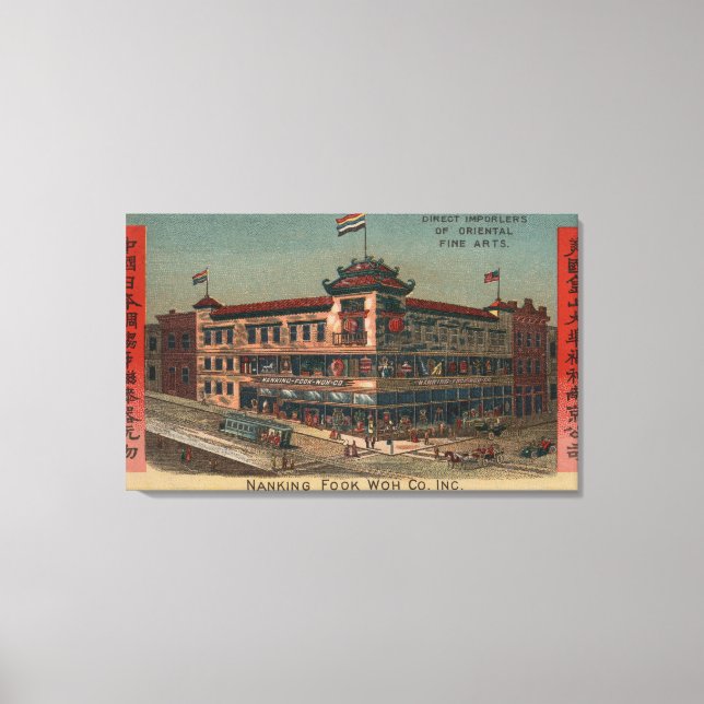 Toile San Francisco, CAView de Nanking Fook Co. (Recto)