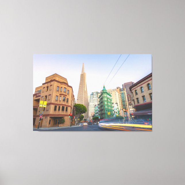 Toile San Francisco Cityscape at Dusk (Recto)
