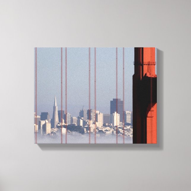 Toile San Francisco Skyline depuis Golden Gate Bridge. (Recto)
