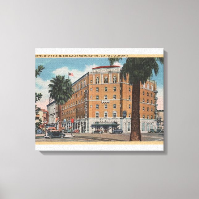 Toile San Jose, CA - Hôtel Sainte Claire (Recto)