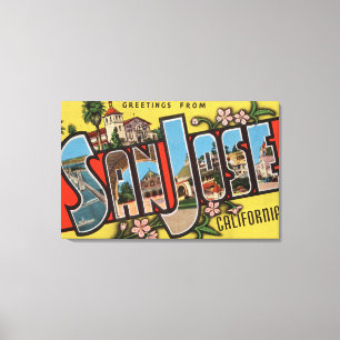 Toile San Jose, scènes 2 de lettre de CaliforniaLarge