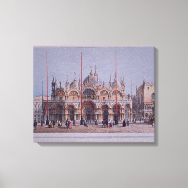 Toile San Marco, Venice, engraved by Brizeghel (litho) (Recto)