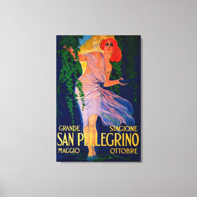 Toile San Pellegrino Poster Vintage Europe (Recto)