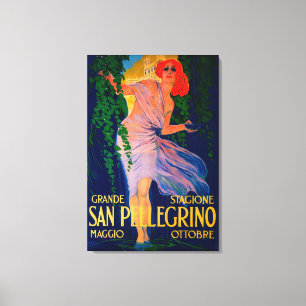 Toile San Pellegrino Poster Vintage Europe
