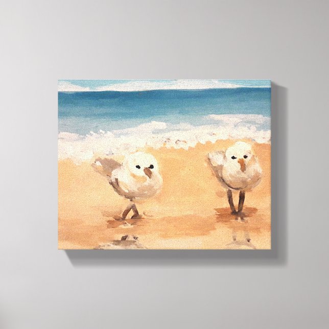 Toile Sandpipers by the Sea Shore Canvas Imprimer (Recto)