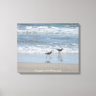 Toile : Sandpipers on the Beach - Topsail Island N
