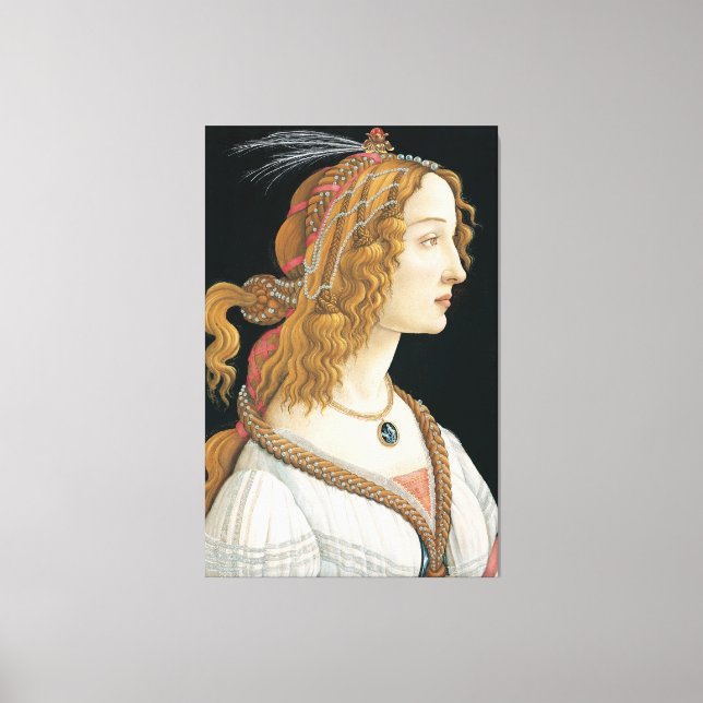 Toile Sandro Botticelli - Portrait idéalisé d'une dame (Recto)