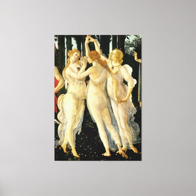 Toile Sandro Botticelli "Primavera - Les Trois Grâces"  (Recto)