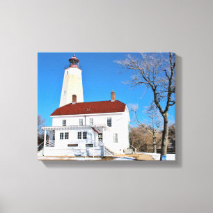 Toile Sandy Hook Lighthouse, New Jersey Wrapped Canvas