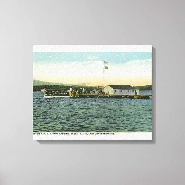 Toile Sandy Island, Boston YMCA Camp Landing View (Recto)