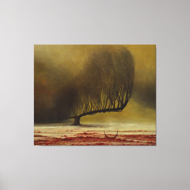 Toile Sans titre (Nightmare Tree) par Zdzislaw Beksinski (Recto)