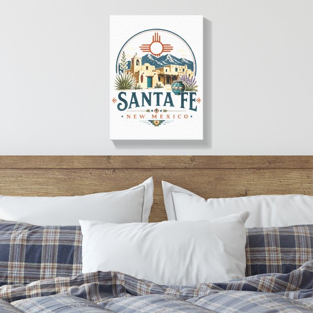 Toile Santa Fe Nouveau-Mexique Architecture Adobe Sud-Ou (Insitu(Chambre))