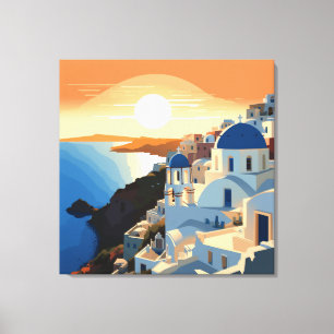 TOILE SANTORINI GRÈCE N° 1