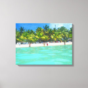 Toile SAONA BEACH SUR CANVAS 20 "x 16"