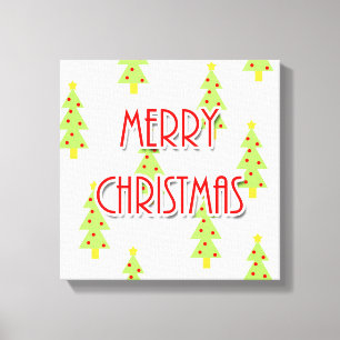 Toile sapin de noël rétro moderne du milieu du siècle