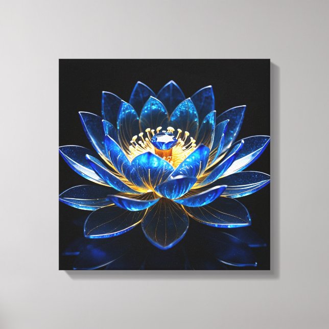 Toile Sapphire Lotus Blossom (Recto)