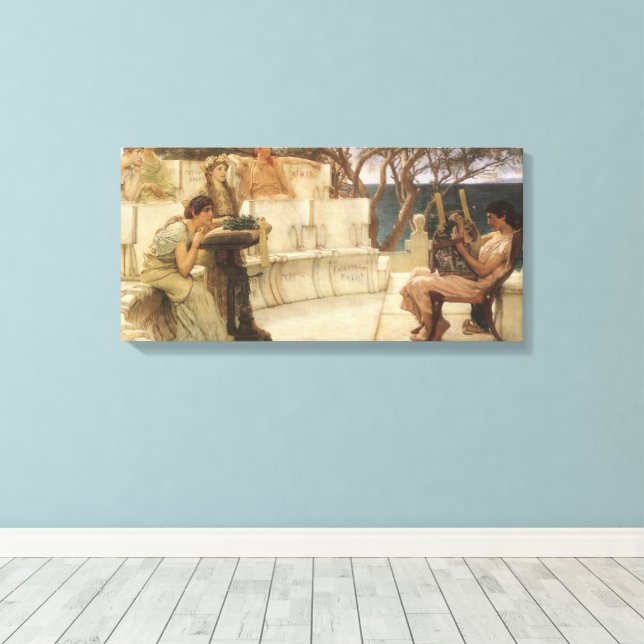 Toile Sappho et Alcaeus par Sir Lawrence Alma Tadema (Insitu (Plancher de Bois))